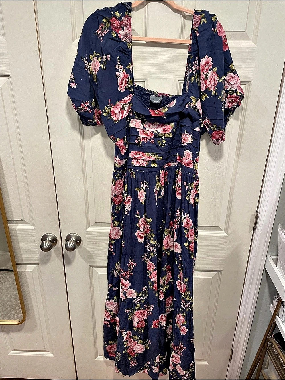 Arula Floral Maxi Dress in Blue & Pink New with tags Size 2x